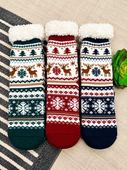 Winter Wonderland Sherpa Slipper Socks