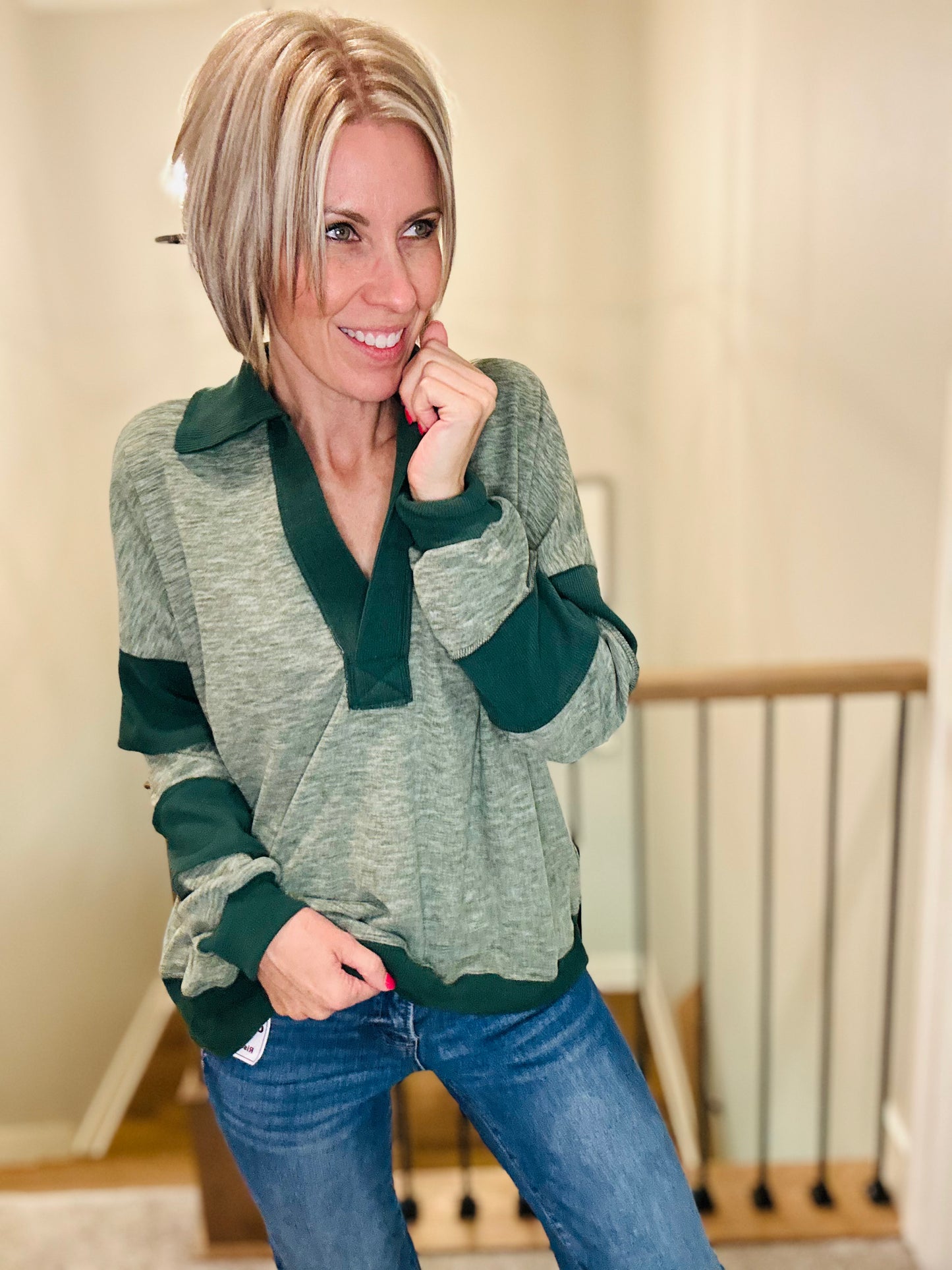Evergreen Colorblock Pullover