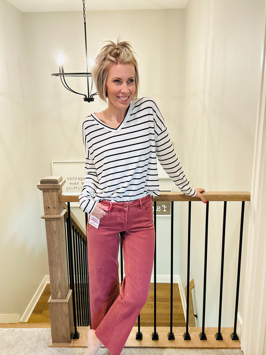 Risen Rust Rose Straight Leg Denim