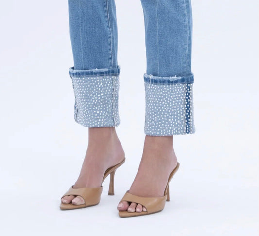 All That Sparkles Cuffed Denim