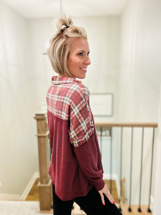 Rustic Charm Plaid Pullover