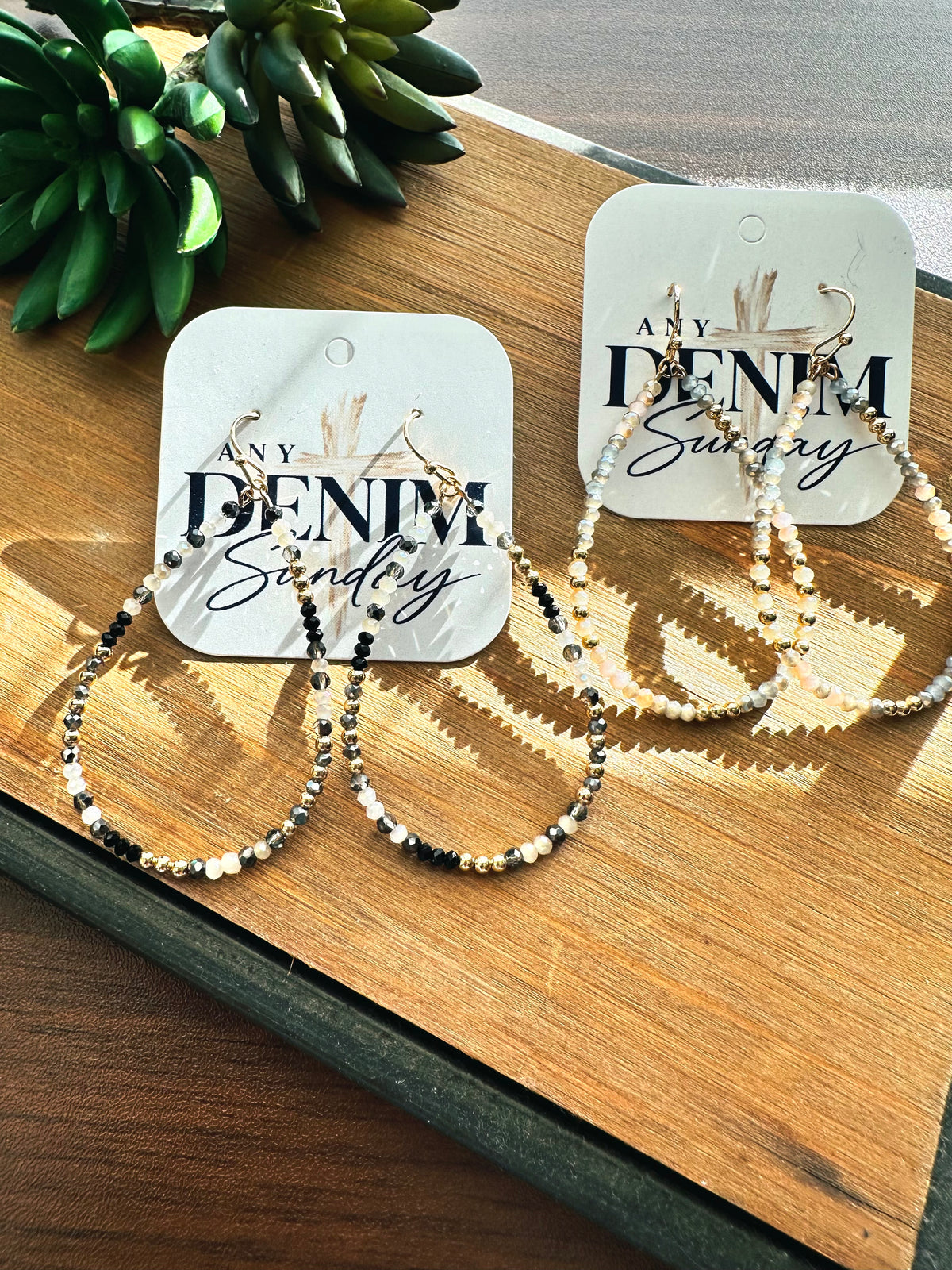 Effortless Charm Beaded Teardrop Earrings