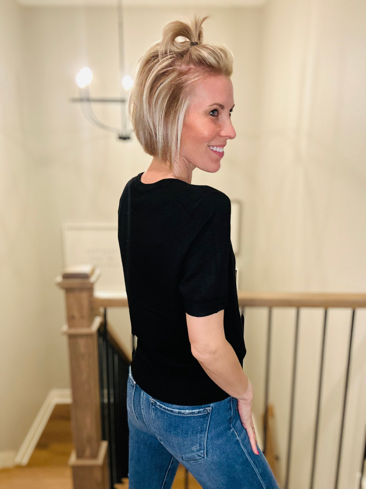 The Essential Short Sleeve Sweater 2 Colors