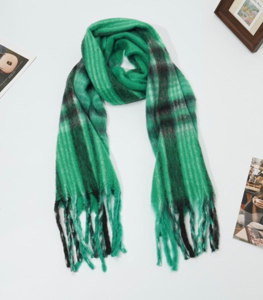 The Cozy Plaid Blanket Scarf
