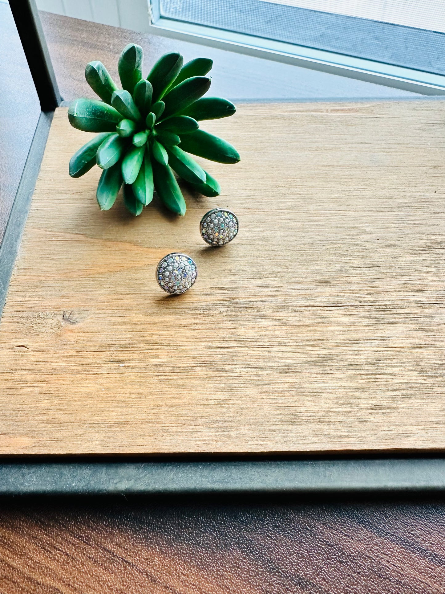 silver stud earrings
