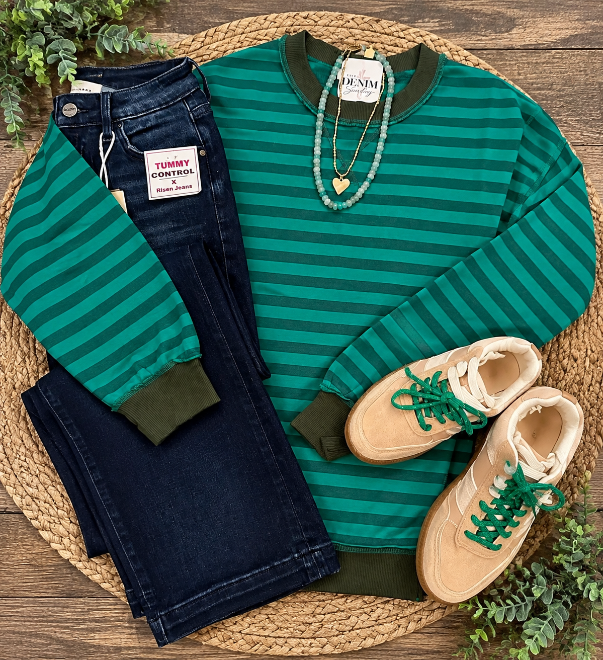Evergreen Striped Pullover