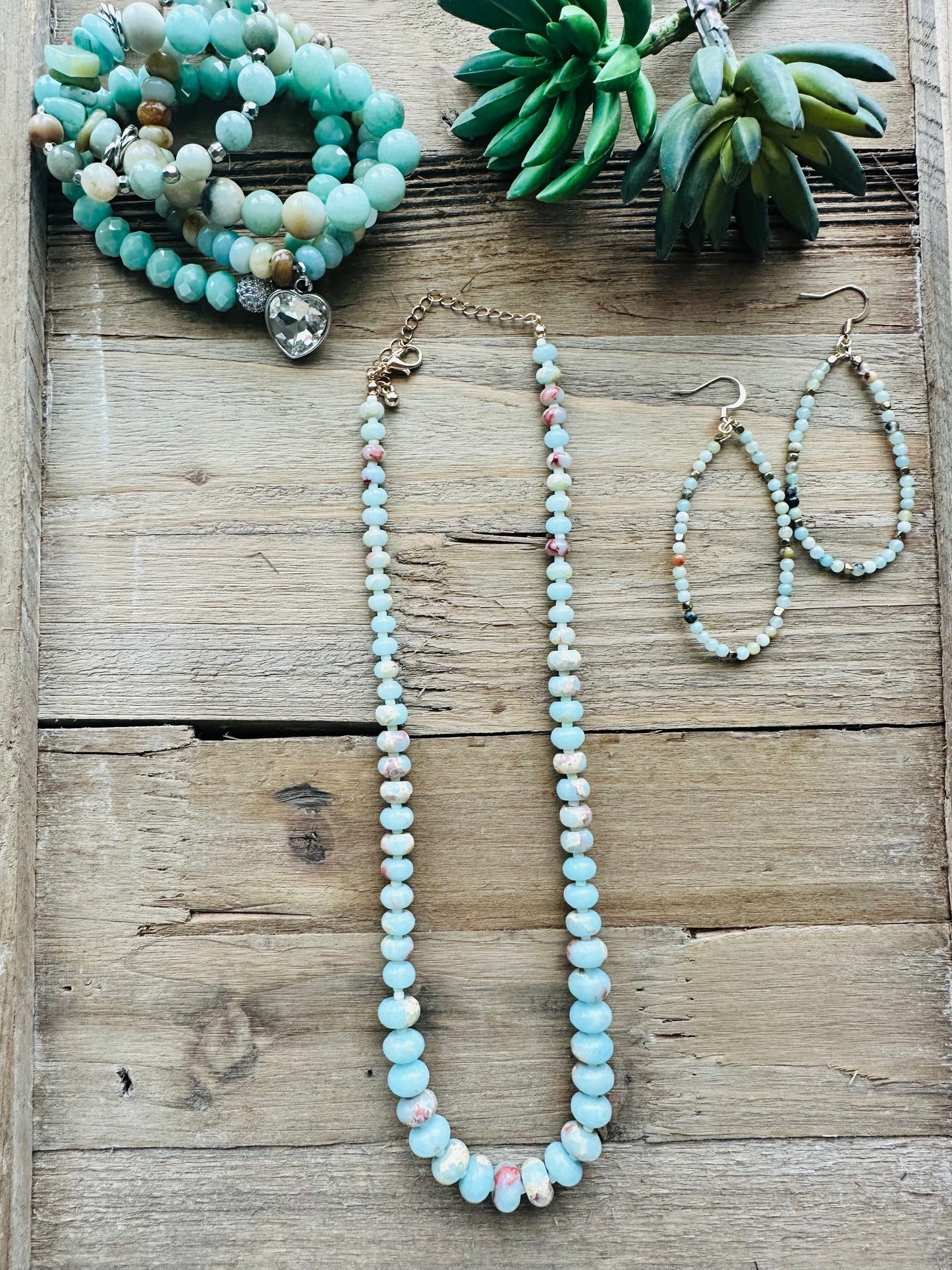 The Coastal Blush Beaded Necklace