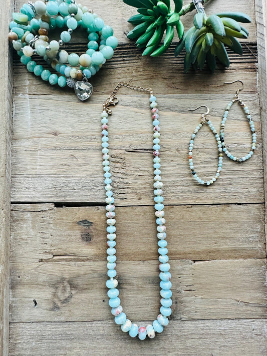 The Coastal Blush Beaded Necklace