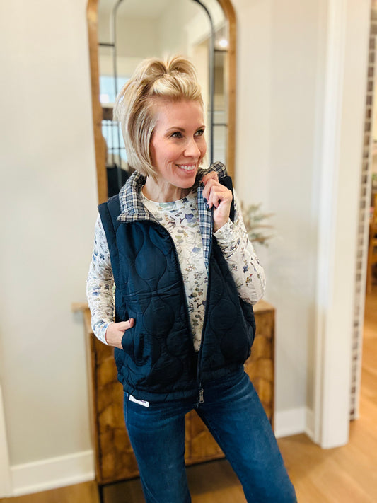 The Highland Plaid Quilted Vest