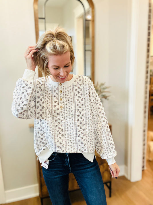 The Vintage Quilted Pullover