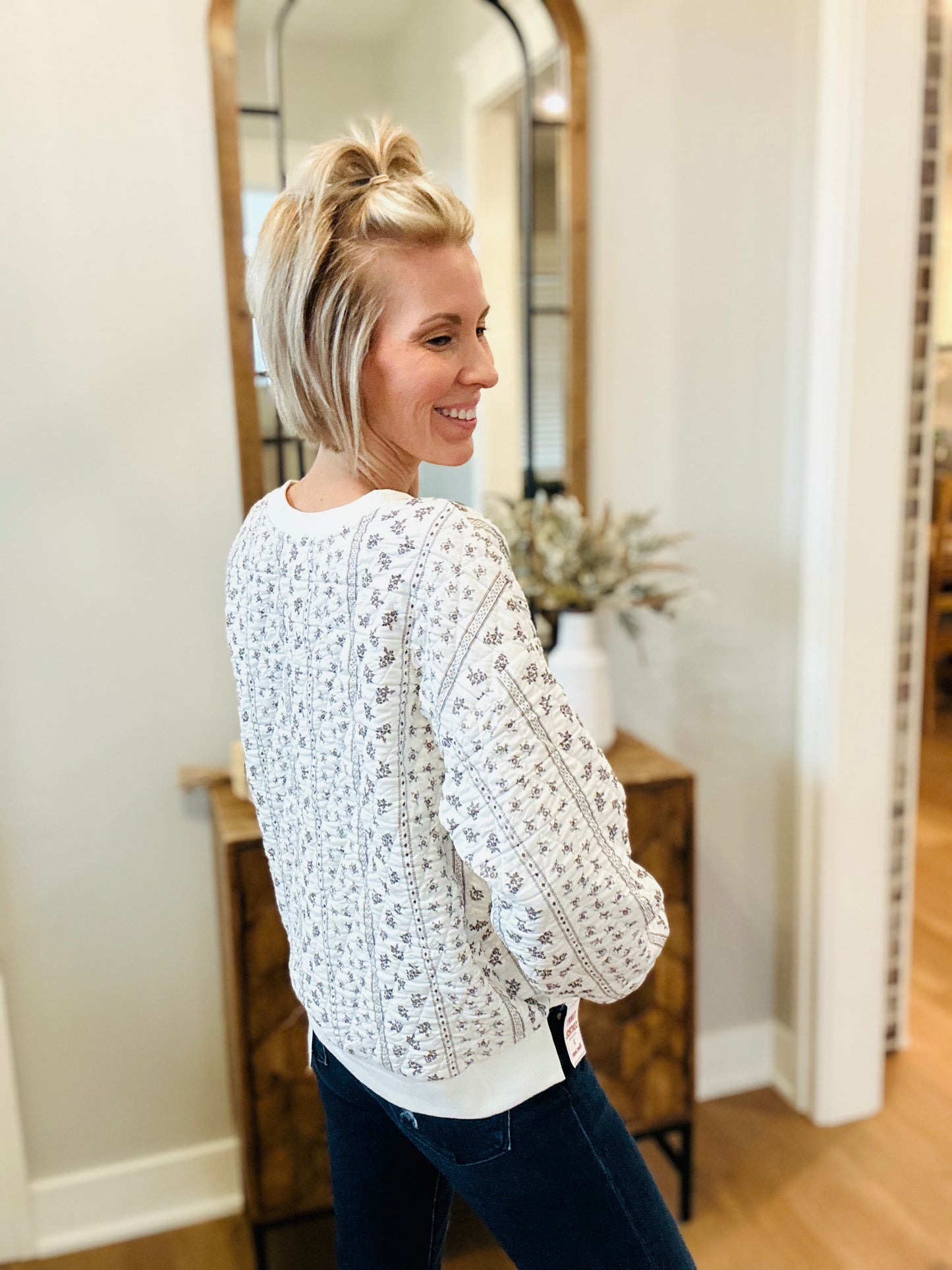 The Vintage Quilted Pullover