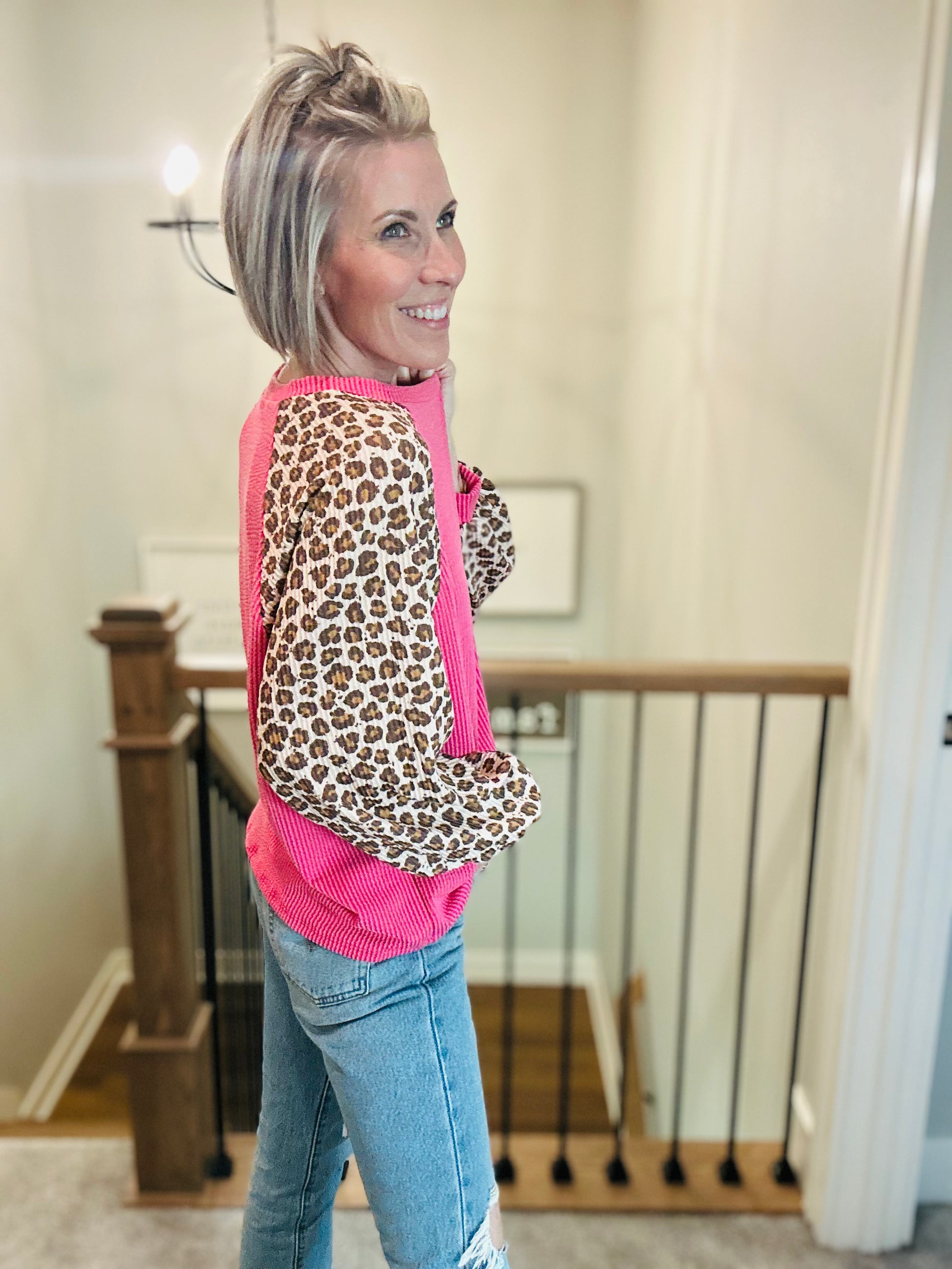 Animal Sleeve Top