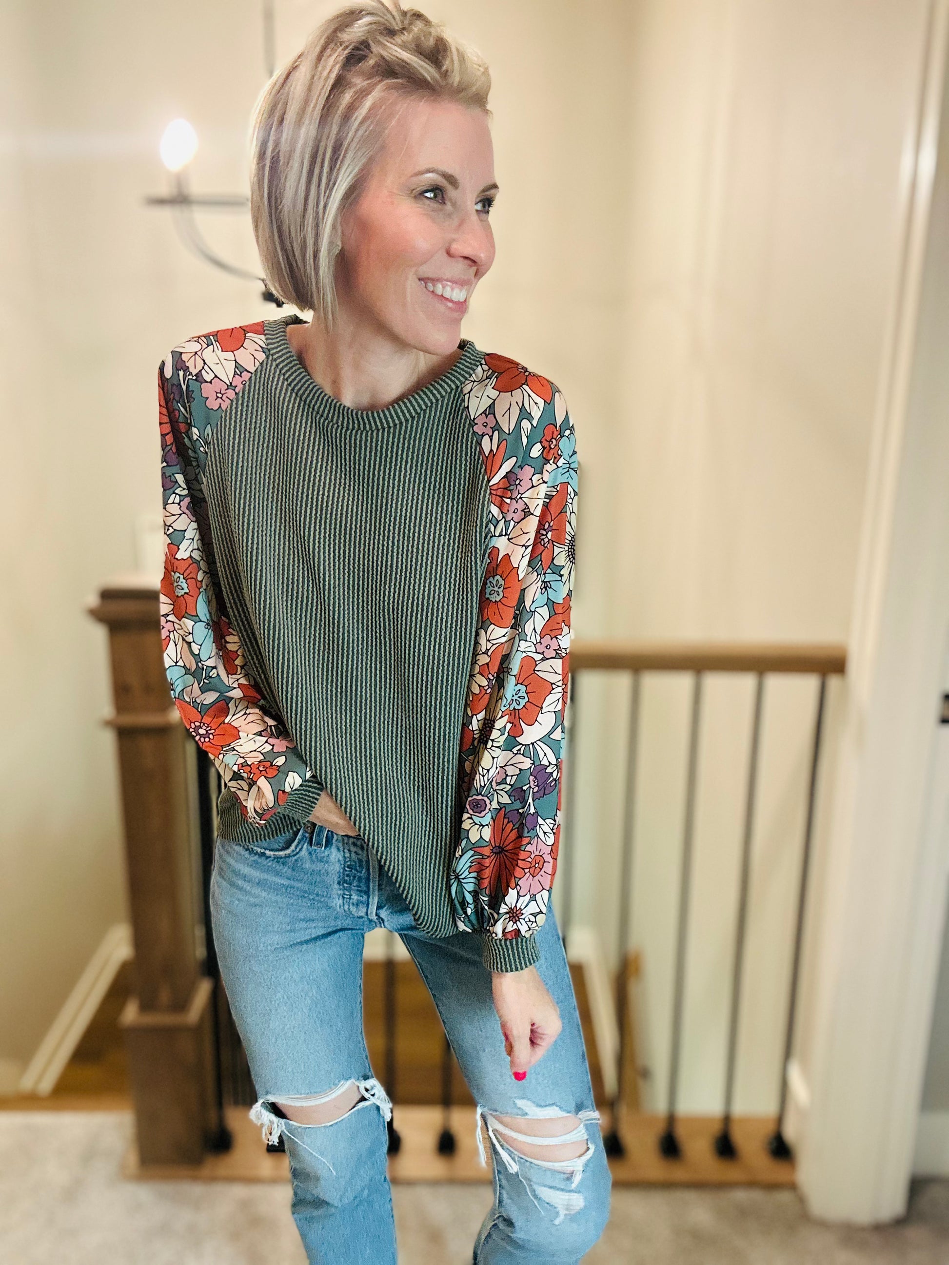 Floral Sleeve top