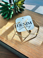 Gold Hour Hexagon Hoop
