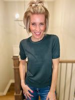 The Essential Short Sleeve Sweater 2 Colors