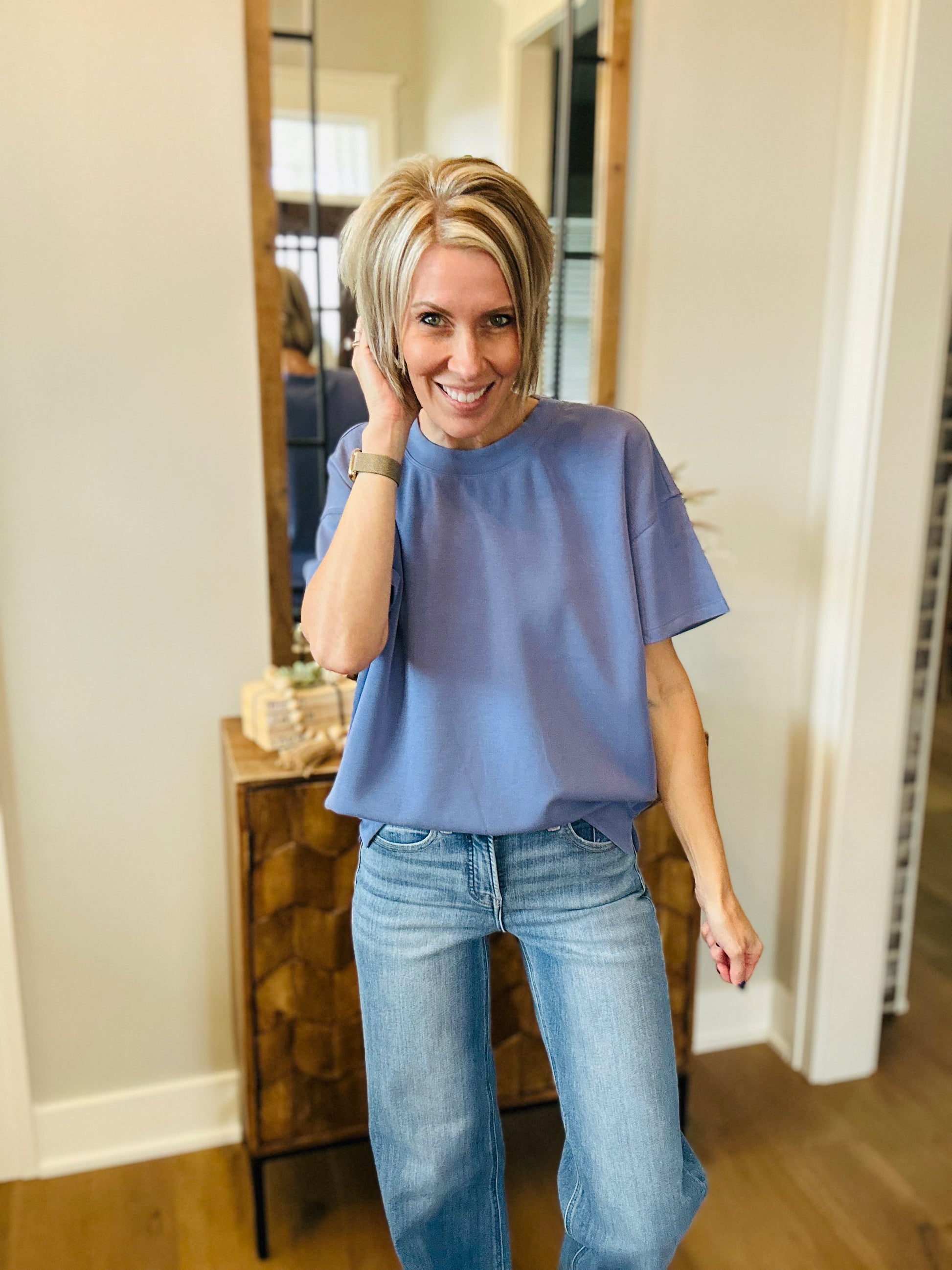 Blue scuba tee