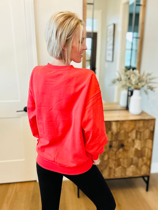 Back Sweatshirt Red Fleece