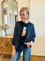 Navy Dot Cardigan 